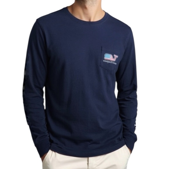 Vineyard Vines Other - NWT Vineyard Vines Men's Deep Blue Long Sleeve Tee